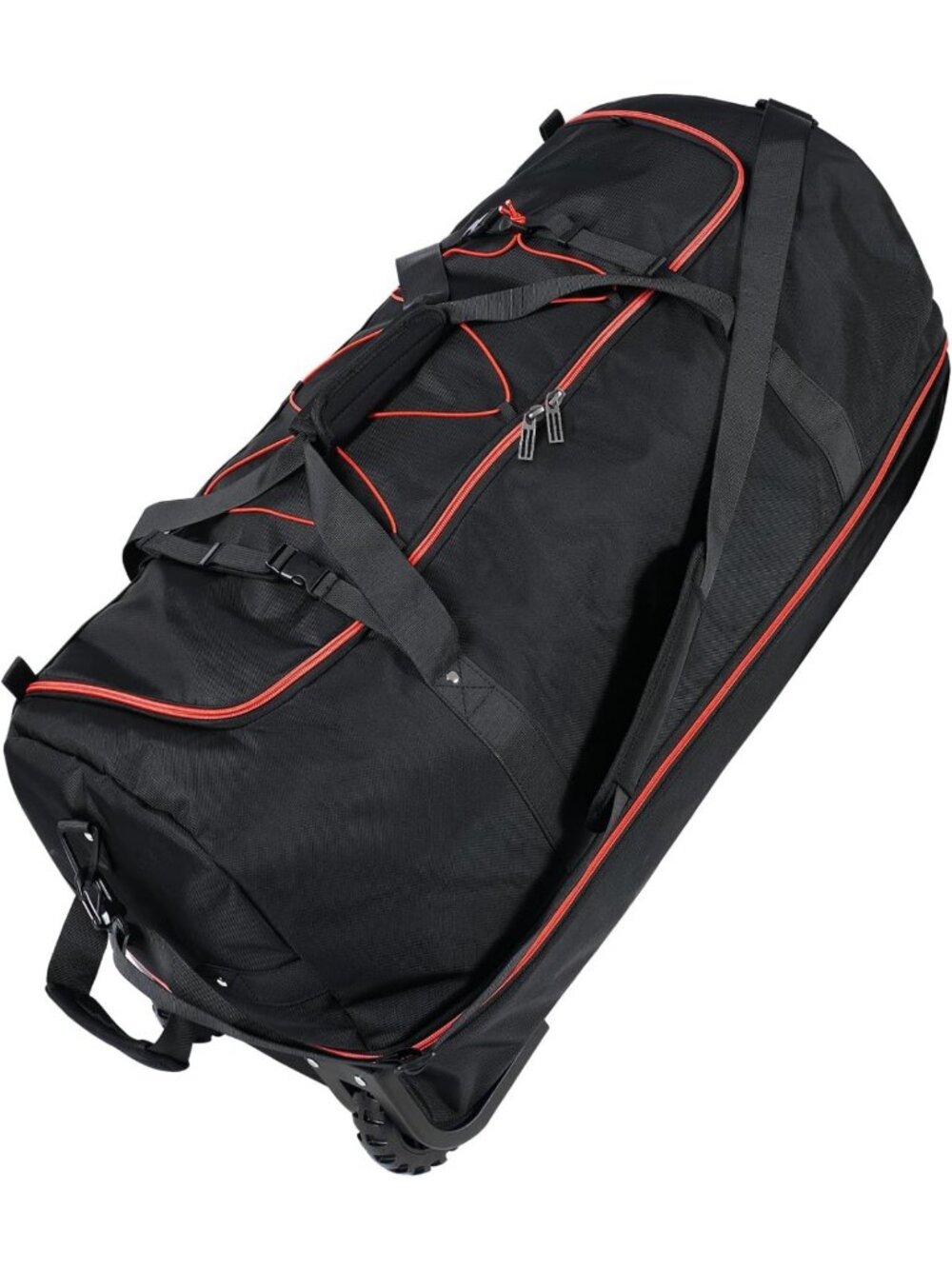 Expandable 110L-140L Soft-Sided Rolling Duffle Bag with Wheels & Organizer Pouch